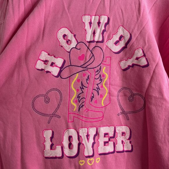 Living Fully Co by Mallory Ervin Howdy Lover Sweatshirt Womens XL Pink Crewneck - Picture 5 of 9